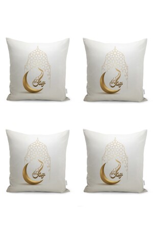 Crescent Design Ramadan-Motiv, modernes Läufer- und Wurfkissenbezug-Set, 43 x 43 - 4