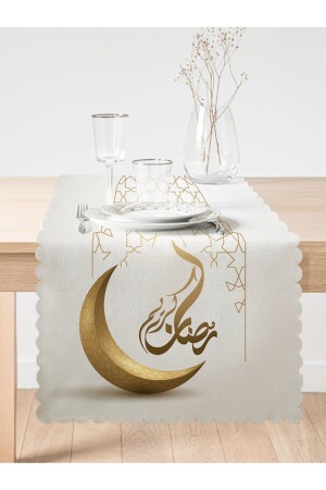 Crescent Design Ramadan-Motiv, modernes Läufer- und Wurfkissenbezug-Set, 43 x 43 - 6