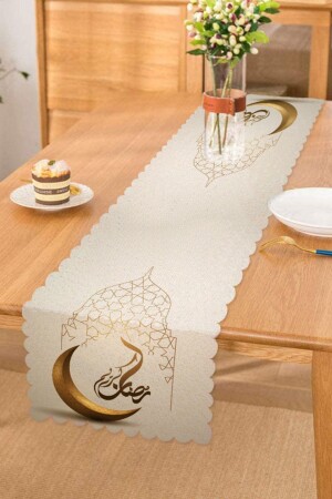 Crescent Design Ramadan-Motiv, modernes Läufer- und Wurfkissenbezug-Set, 43 x 43 - 7