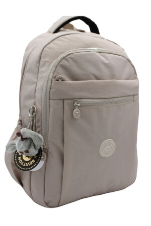 Crinkle wasserabweisender Stoff Unisex Beige Rucksack 2300 bag2300back - 4