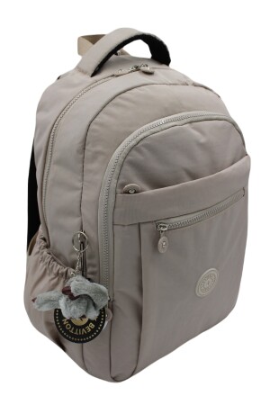 Crinkle wasserabweisender Stoff Unisex Beige Rucksack 2300 bag2300back - 5