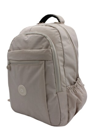 Crinkle wasserabweisender Stoff Unisex Beige Rucksack 2300 bag2300back - 6