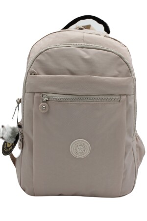 Crinkle wasserabweisender Stoff Unisex Beige Rucksack 2300 bag2300back - 7