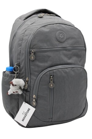 Crinkle-wasserdichter Stoff, graue Farbe, großer Unisex-Schulrucksack und Reisetasche /// 1700 610001 - 2