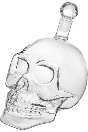 Crystal Head Kuru Kafa Cam Şişe Viski Likör Hediyelik Sürahi 350 Ml AD-394 - 4