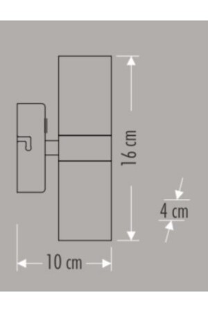 Ct-7043 Baron Anthrazitfarbene doppelseitige Außenleuchte mit Gu10-Kappe - 4