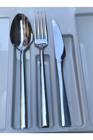 Çubuk 6 Personen Luxus 18-teiliges Löffel-Gabel-Messer-Set Ç 18 - 2