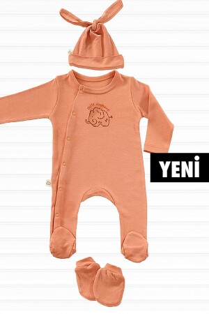 Cute Tiny 3 Parça Yenidoğan Mini Hastane Çıkış Seti-yavruağzı TL-HÇMSKV-3P - 1