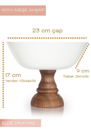 Da Vinci Holzbein 23 cm weiß Präsentationsteller, Obstschale, Dessertpräsentation, Snackschale, Schüssel, Präsentationsschale DA VINCI - 10