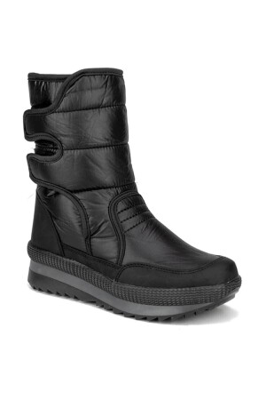 Daily Black Damen – Herren Erwachsene Schneestiefel mit Fell innen, Klettverschluss, rutschfeste Sohle Schuhe 802 - 1