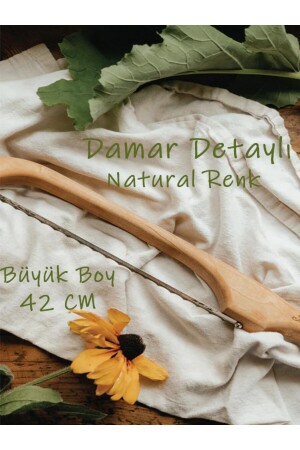 Damarlı Natural Renk Ahşap Saplı Sunum Ve Ekmek Bıçağı 10122022-1 - 7