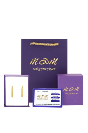 Damen-Creolen aus 14 Karat Gold mit Muster - 9