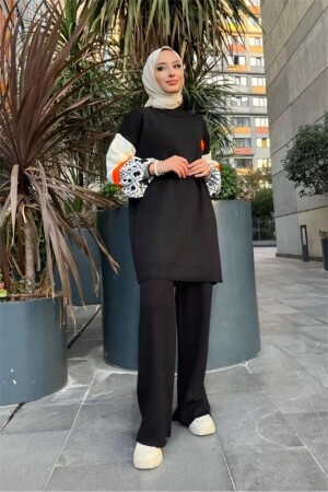 Damen-Doppel-Hijab-Anzug Winter-Pique - 2