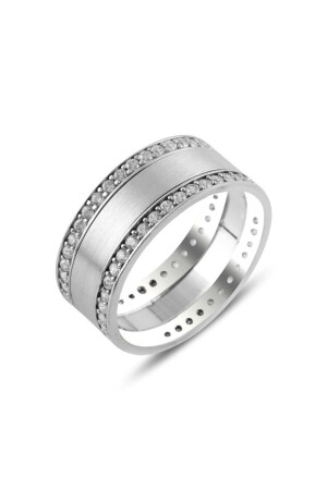 Damen-Ehering „Promise & Engagement“ aus 925er-Sterlingsilber mit Zirkonstein - 1