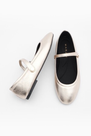 Damen-Helm-Ballerina-Schuhe Mary Jane Mesve Gold - 7