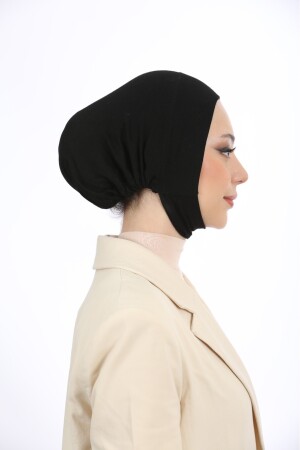 Damen-Hijab mit großem Volumen, praktischer, rutschfester Haube, die unter den Hals und das Kinn reicht - 3