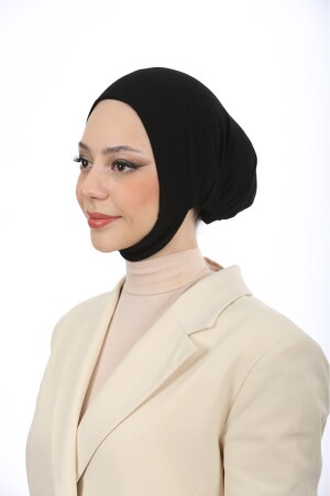 Damen-Hijab mit großem Volumen, praktischer, rutschfester Haube, die unter den Hals und das Kinn reicht - 5