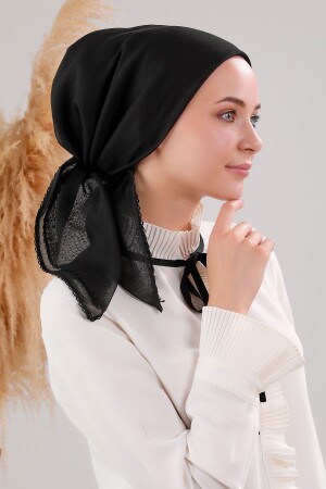 Damen Hijab Unterwäsche Kopftuch 100 % Baumwolle Schwarz - 2