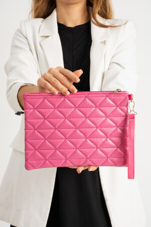 Damen-Portfolio-Clutch mit Fuchsia-Muster, 25 x 19 cm - 4