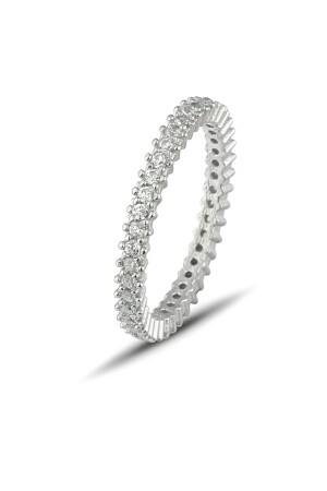 Damen-Ring aus 925er-Sterlingsilber, rund, rund - 1