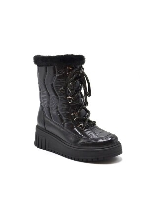 Damen-Schneestiefel Lackleder Schwarz 23080002K - 1