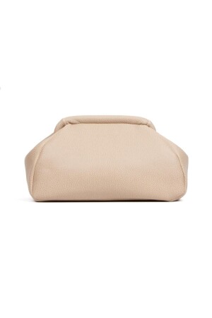 Damen-Trend-Clutch-Portfoliotasche aus beigem Leder - 3