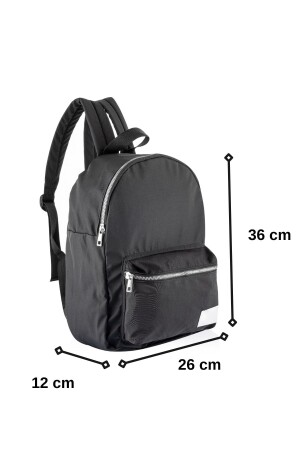 Damenrucksack Schultasche – Schwarz – Wasserdichter Stoff srt130 - 6