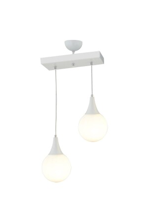 Damla 2 Li Sıralı -Led Ampul Dahil Modern Koridor Mutfak Salon Sarkıt Avize 3062-1750-2S-WH-A - 7