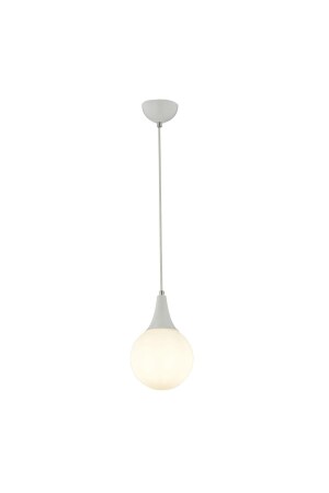 Damla Single White Modern Pendelleuchte Küche Wohnzimmer Pendelleuchte Kronleuchter 3062-1750-1D-WH - 4