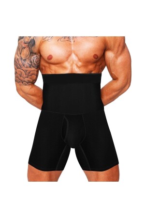 Danni Model Taille und Bauch schmelzender Glätteisen Sportkorsett Boxer Bauch versteckt Boxer schwarze Farbe - 1