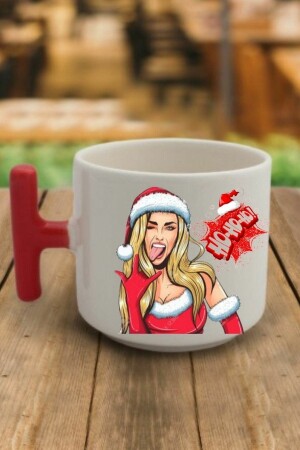 Das beste Geschenk, roter T-Griff, Neujahr, Weihnachten, Mutter Hoho entworfene Teetasse, Modelle tk-00014 - 4