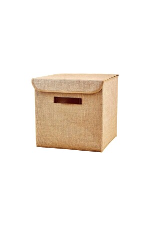 Deckelbox mit Jute-Ledergriff - 5