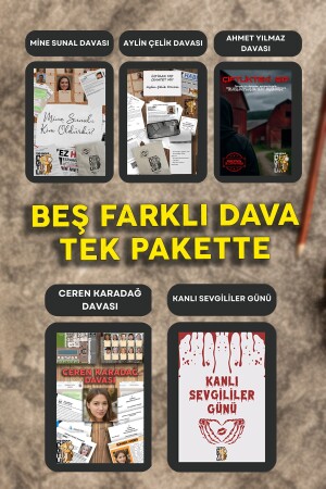 Dedektiflik Oyunu - Cinayet Oyunu - Dedektif Oyunu - Kutu Oyunları - Beşli Set - 2