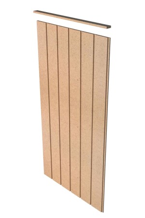 Dekoratif Duvar Paneli ( 54 X 105 Cm ) Boyanabilir Ahşap 10 Mm Ham Mdf Duvar Paneli - 5