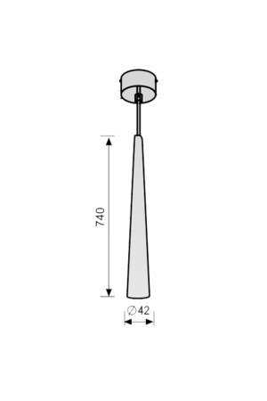 Dekoratif Konik Sarkıt 74cm E14 Duy 9w VR311B - 5