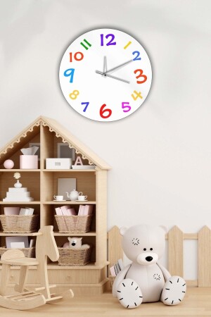 Dekorative Kinderzimmer-Wanduhr 35x35cm BWDMBCX35-0114 - 1