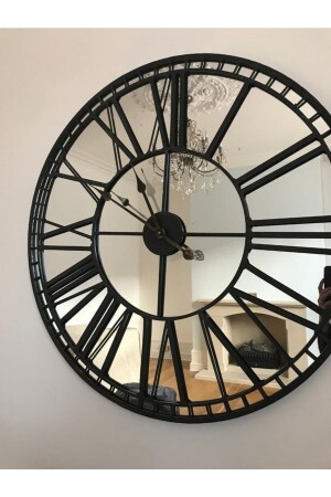 Dekorative Wanduhr mit echtem Spiegel (40 cm) L1 - 8