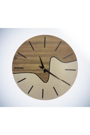 Dekorative zweifarbige gemusterte Holzwanduhr 1000patternedwallclock32324 - 3