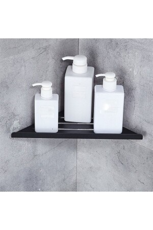 Dekorativer 3-teiliger schwarzer Eck-Shampoo-Halter, Badezimmer-Organizer, Küchen- und Regal-Organizer MT52S (3 Stück) - 2