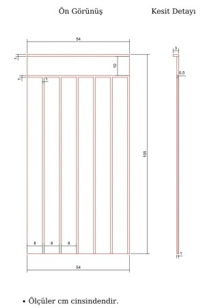 Dekoratives Wandpaneel (54 x 105 cm), lackierbares, 10 mm dickes, rohes MDF-Wandpaneel 172223 - 4