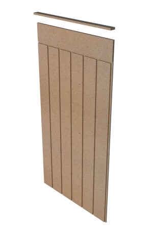 Dekoratives Wandpaneel (54 x 105 cm), lackierbares 10 mm dickes rohes MDF-Wandpaneel aus Holz 2369874128524561 - 3