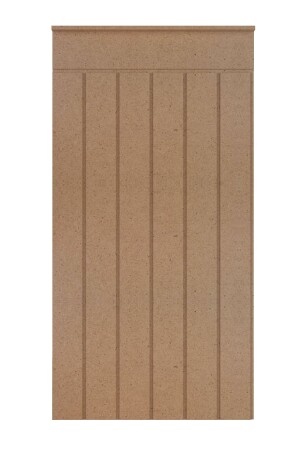 Dekoratives Wandpaneel (54 x 105 cm), lackierbares 10 mm dickes rohes MDF-Wandpaneel aus Holz 2369874128524561 - 6