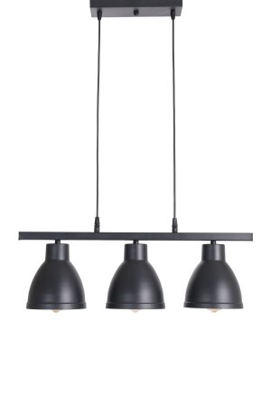 Denis Modern Design Wohnzimmer – Küche – Café, schwarzes Gehäuse, schwarze Farbreihe, 3-teiliger Kronleuchter - 4