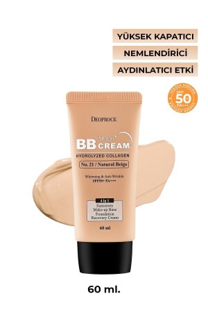 Deniz Kolajeni Içeren Yoğun Kapatıcı Bb Krem Spf50 Pa No:21 60ml Magic Bb Cream 8809567920712 - 1