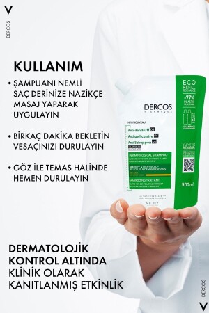 Dercos Anti-dandruff Kepek Karşıtı Bakım Şampuanı- Kuru Saçlar - Yeniden Dolum Paketi 500 Ml - 10