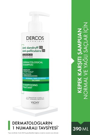 Dercos Anti-Schuppen-Pflegeshampoo für fettiges Haar, 390 ml - 2