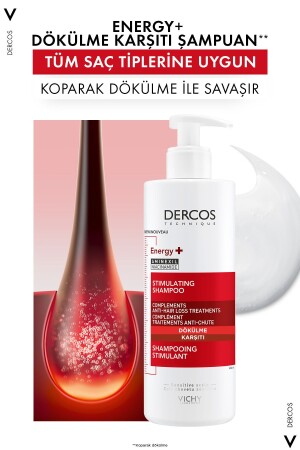 Dercos Energy- Saç Dökülmesi Karşıtı Şampuan - 500 ML Yeniden Dolum Paketi - 5