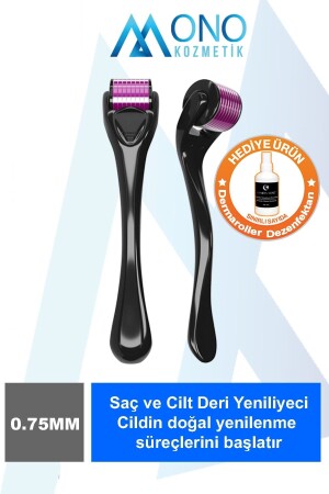 Dermaroller Titanium Tip 540 Nadelkamm 0. 75 mm – Monoroller-Massagegerät zur Erneuerung von Haaren, Haut und Haut, Körper - 3