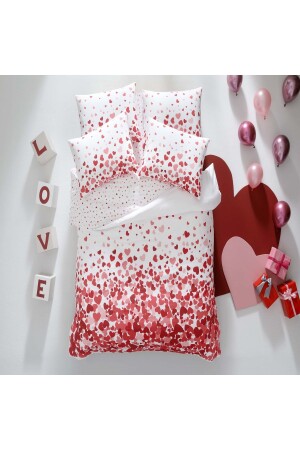 Desire Ranforce Doppelbett-Bettbezug-Set, Rot (VALENTINSTAG) 000000001000044988 - 1