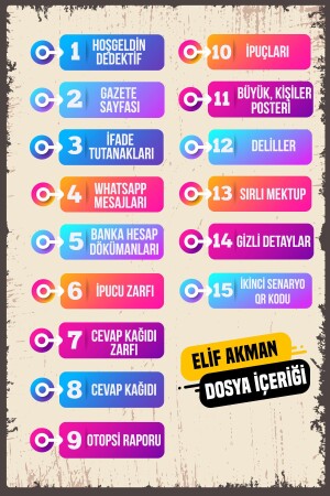 Detektivspiel – Elif Akman Faruk Kaya Peyami Yaman Murder Solving Files – Box Game-detektiv STOACD-0000006 - 8